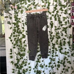 Fire Merch Black YM Gray Pants